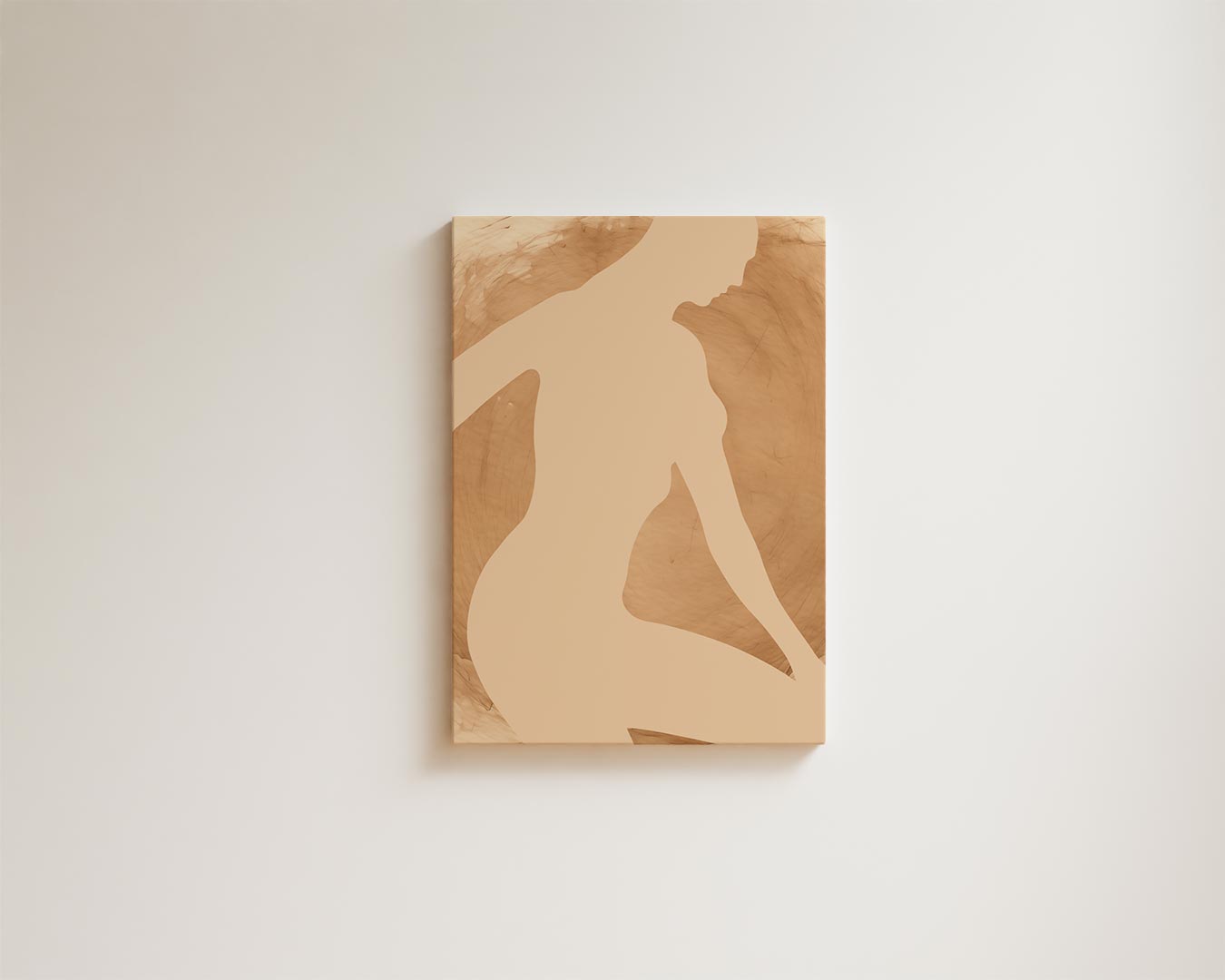 Elegante Silhouet in Neutrale Tinten Kunstwerk-canvas-dibond-plexiglas-wanddecoratie-WallArtistic