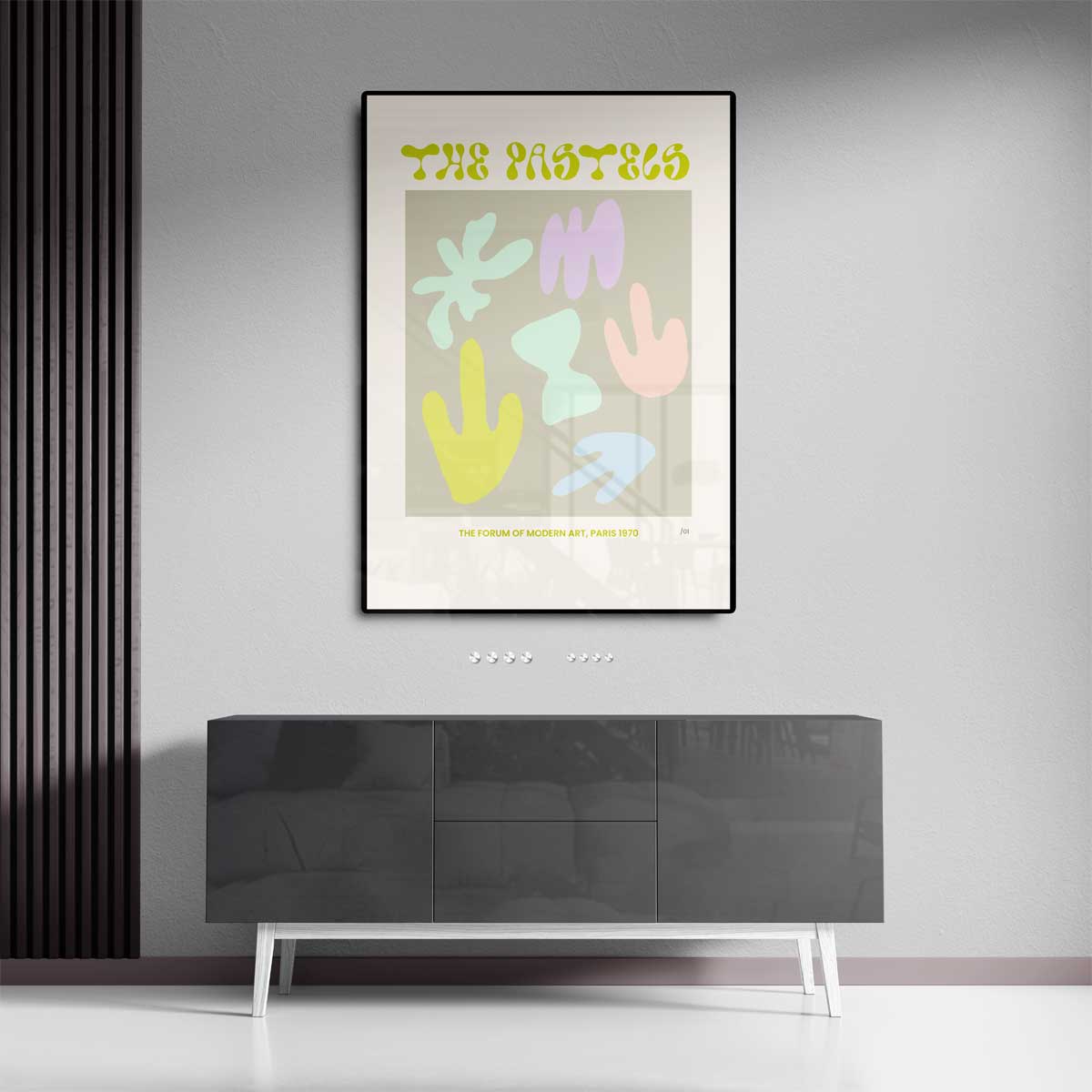 Retro Pastel Kunstposter