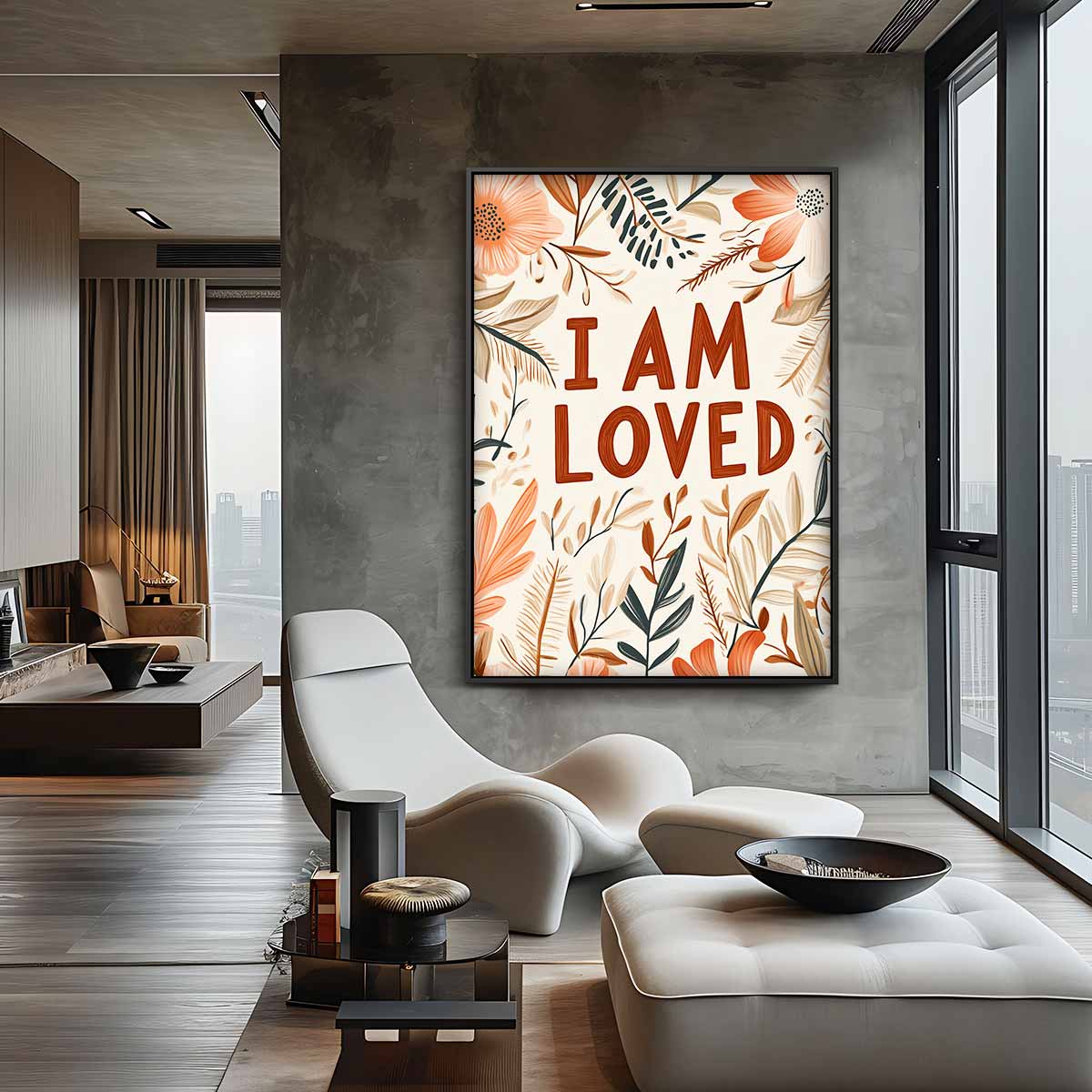 Bloemrijke Boodschap Kunstwerk-canvas-dibond-plexiglas-wanddecoratie-WallArtistic