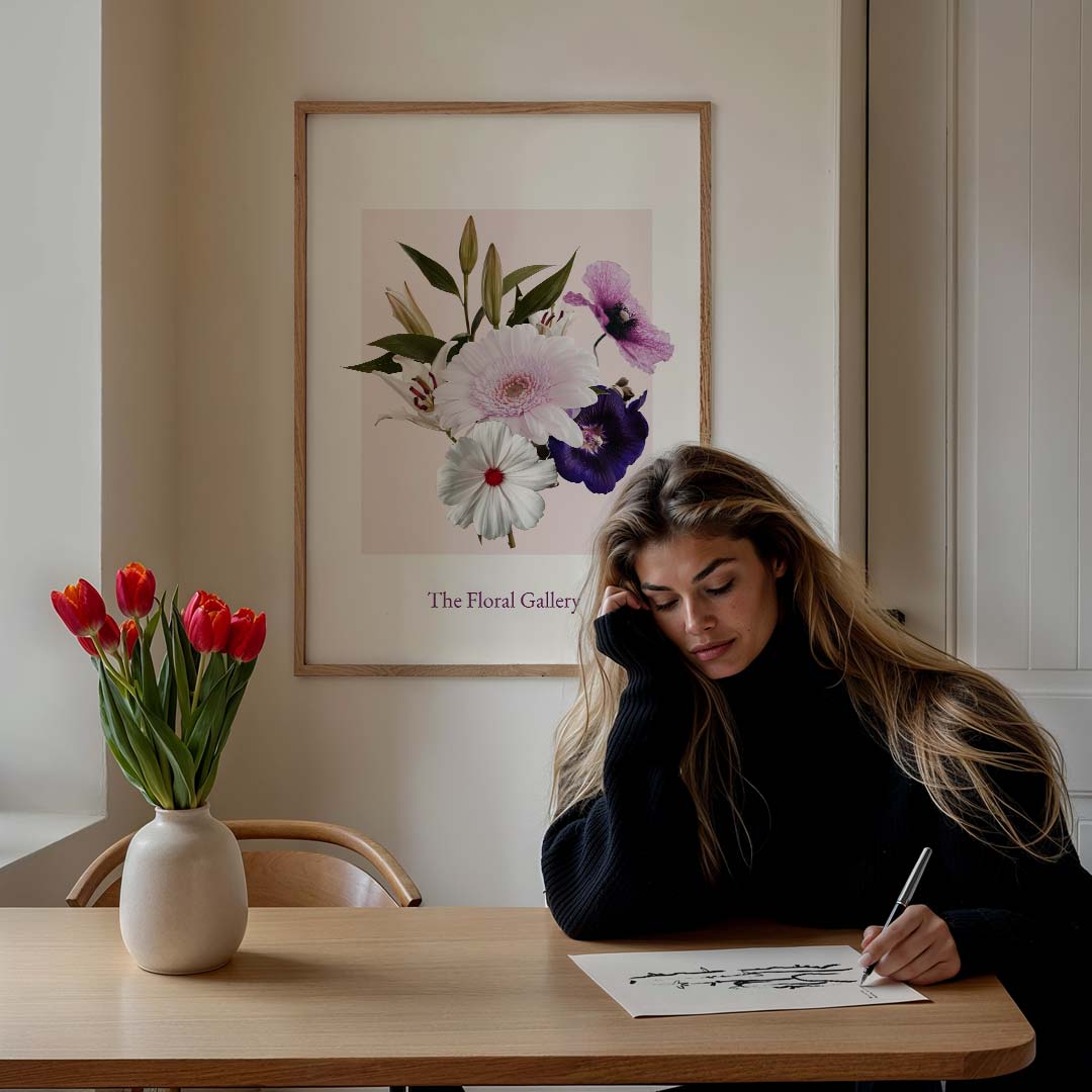 Bloemenpracht aan de Muur Poster-WallArtistic