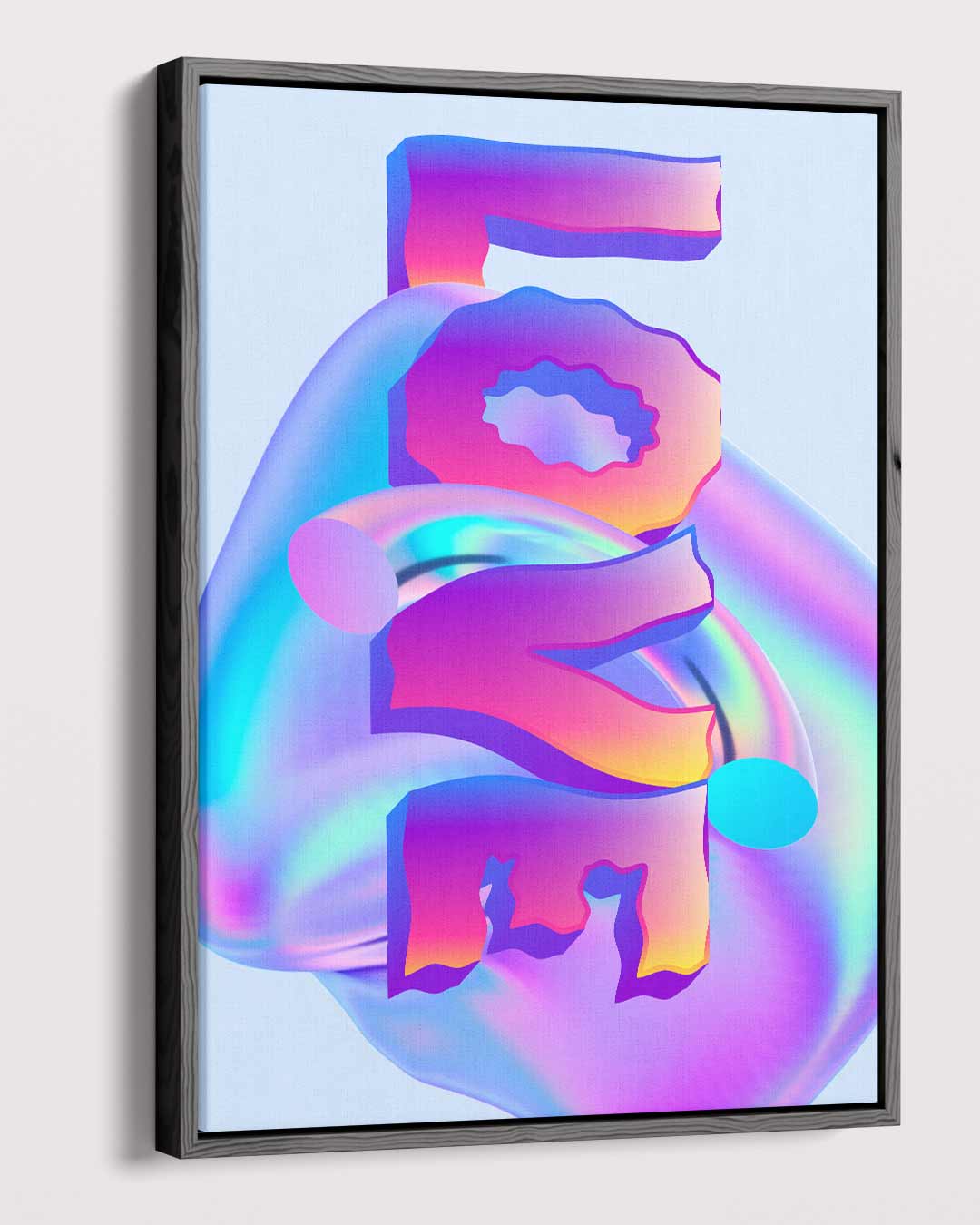 Kleurrijke Ineengestorte Vormen Kunstwerk-canvas-dibond-plexiglas-wanddecoratie-WallArtistic