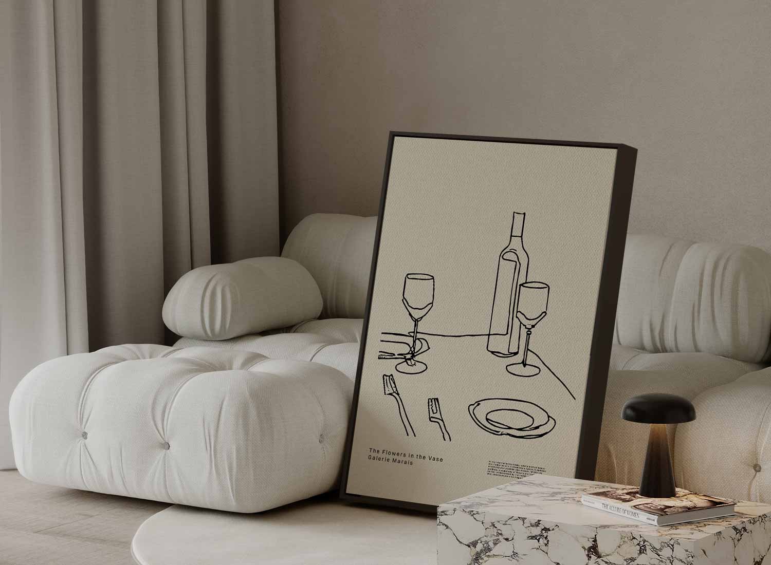 Elegante Eettafel Moment Kunstwerk-canvas-dibond-plexiglas-wanddecoratie-WallArtistic