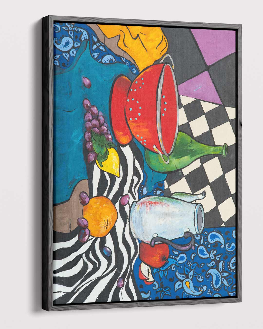 Kleurrijke Chaos Stilleven Kunstwerk-canvas-dibond-plexiglas-wanddecoratie-WallArtistic
