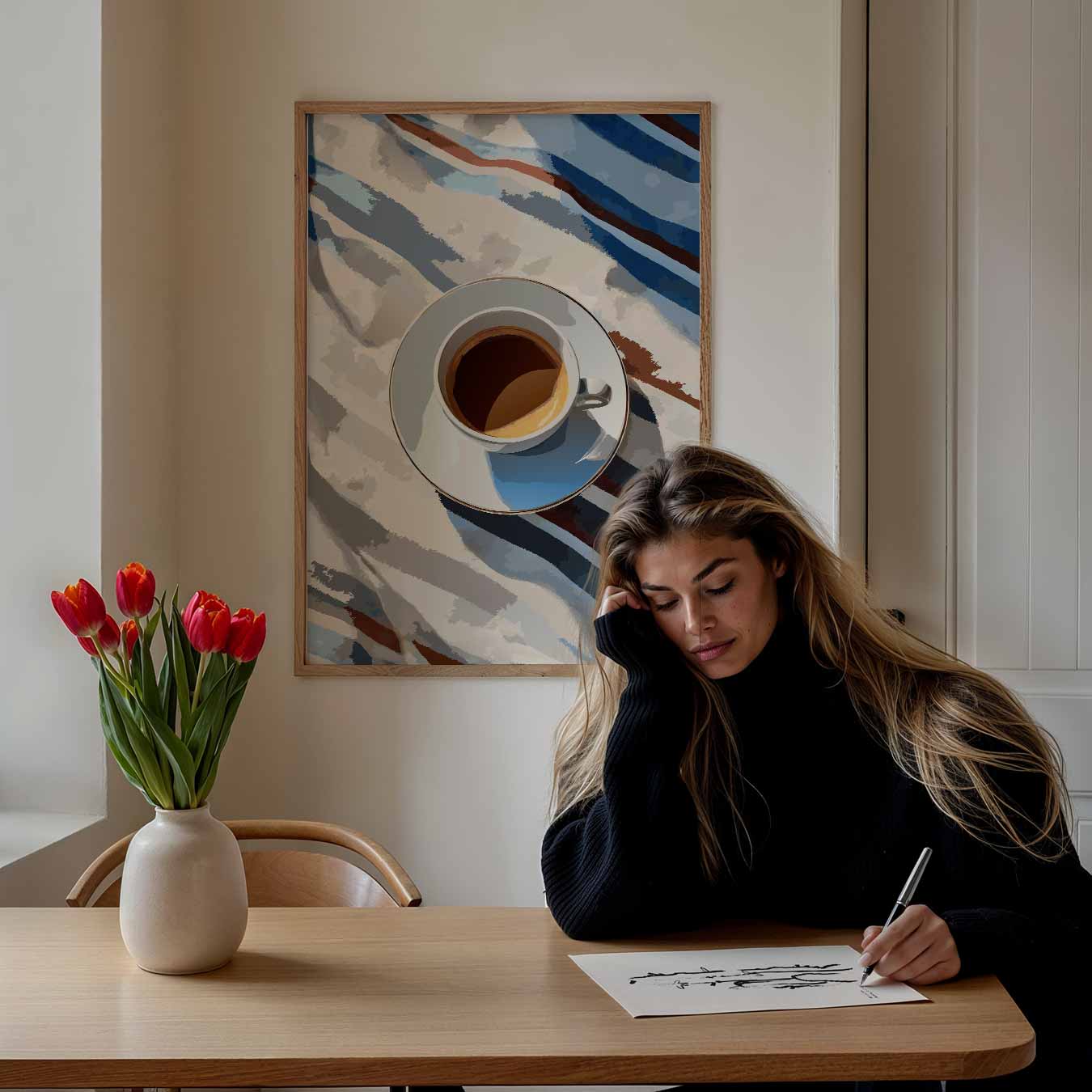 Koffie en Kunst Vibes Poster-WallArtistic