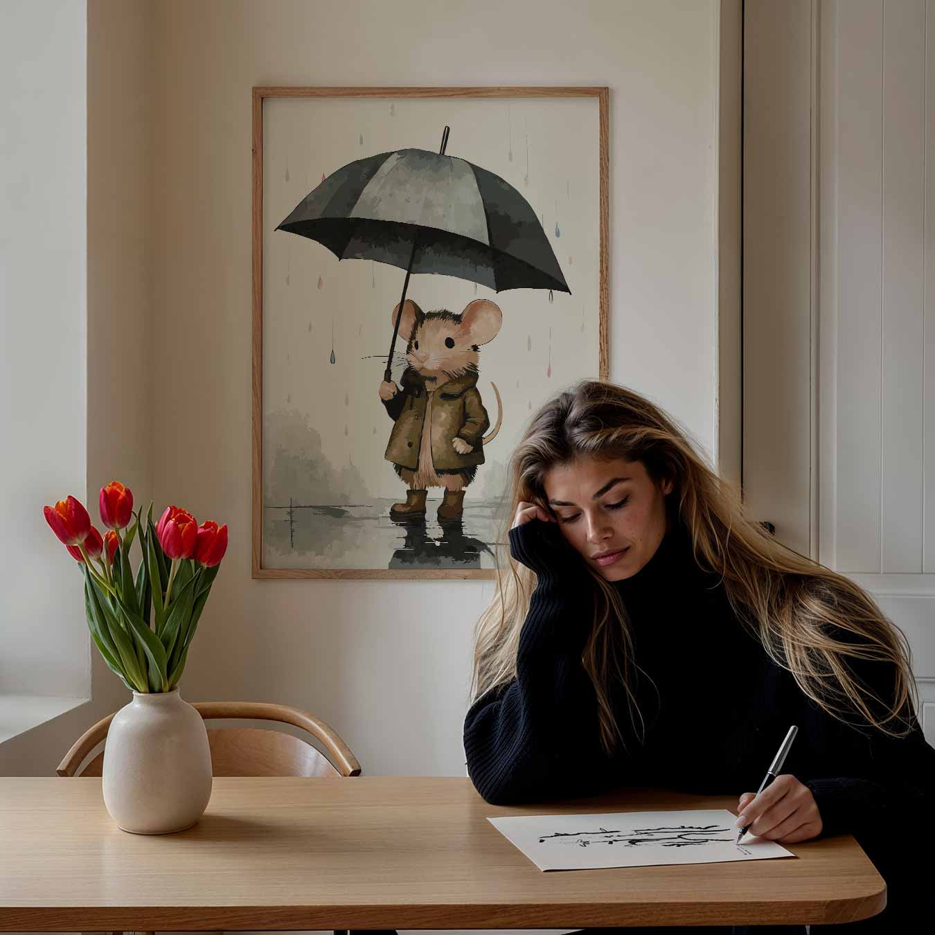 Regenachtige Muis Avonturen Poster-WallArtistic
