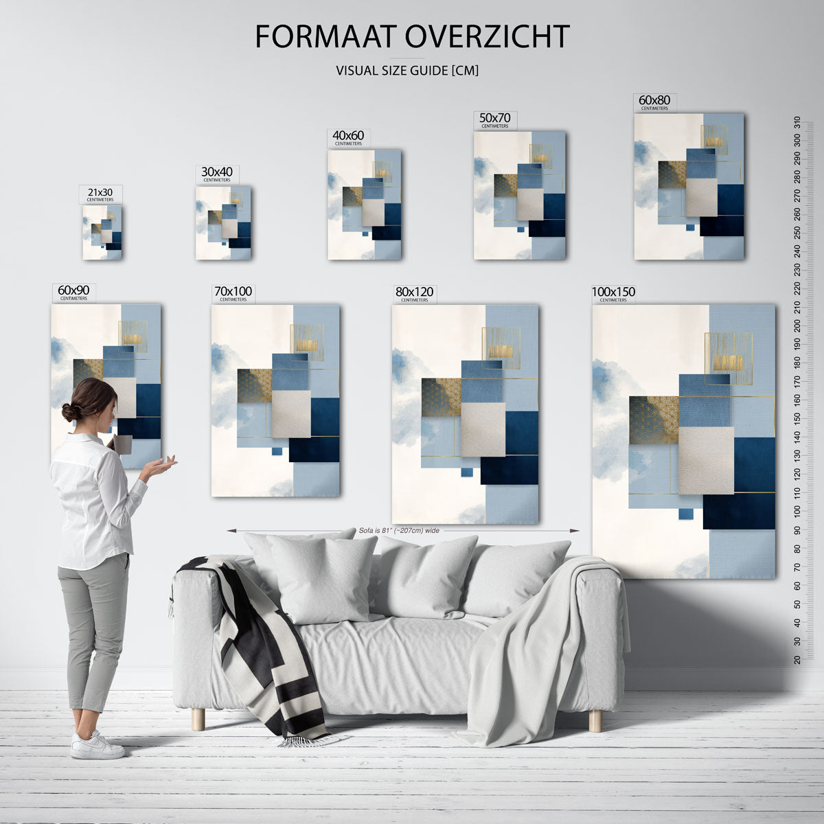 Abstracte geometrische vormen Poster