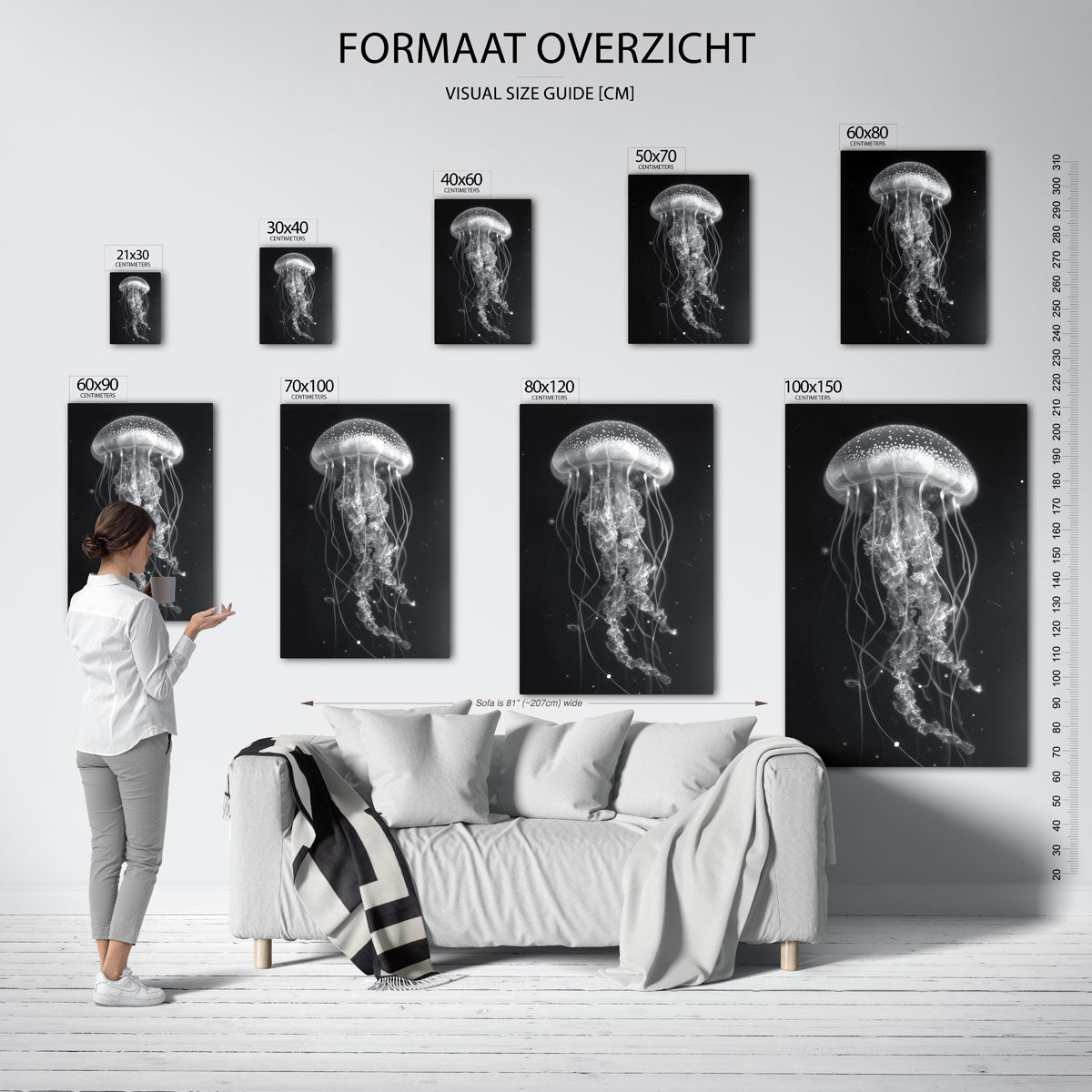 Kwal in zwart wit Poster