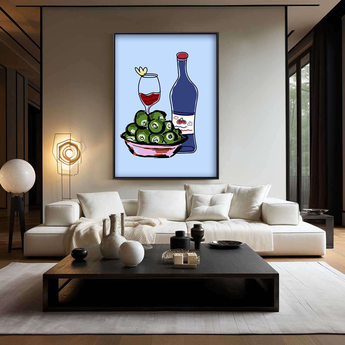 Stijlvolle Avond Kunstwerk-canvas-dibond-plexiglas-wanddecoratie-WallArtistic