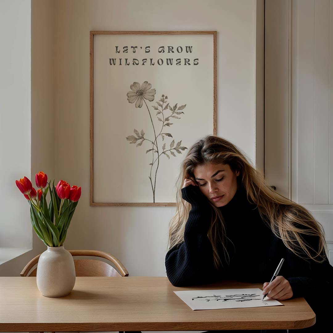 Let's Grow Wildflowers Poster-WallArtistic