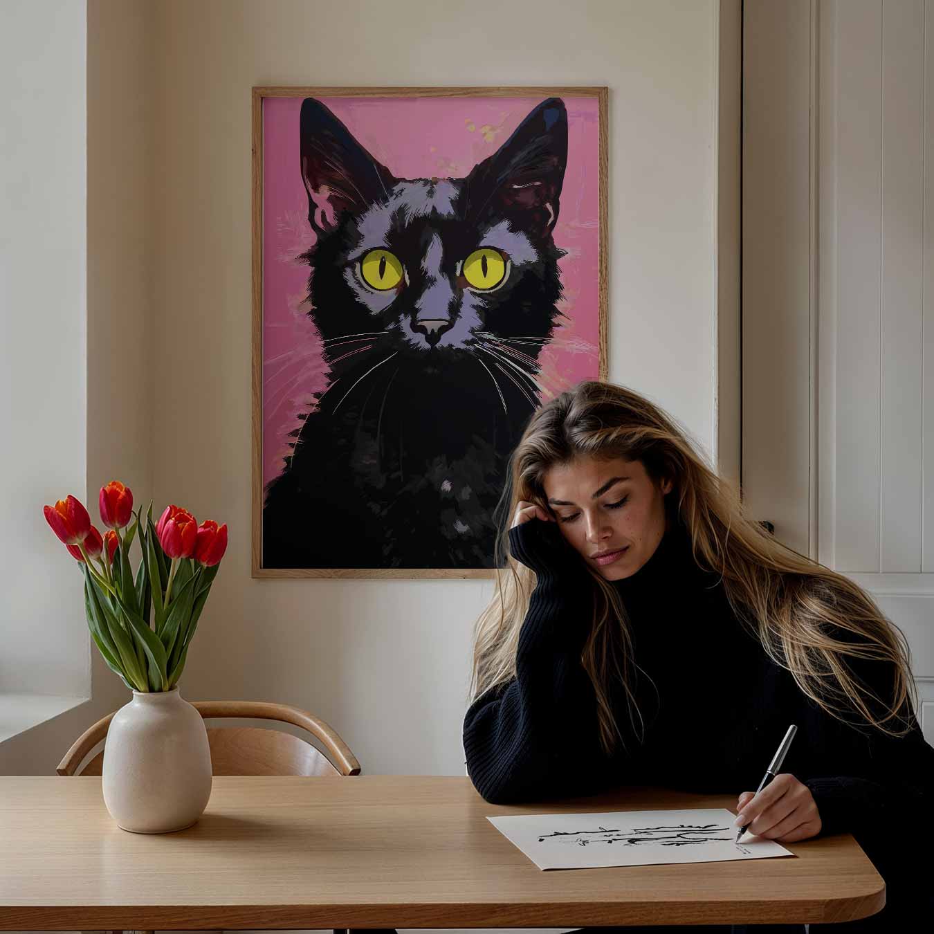 Stijlvolle Kattenposter