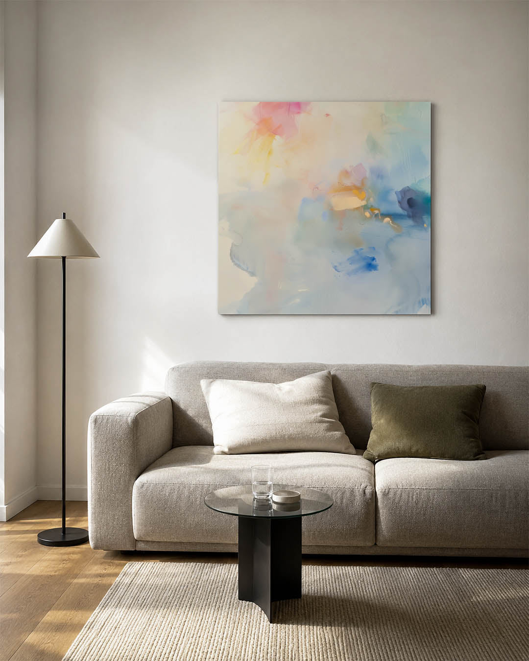 Dromerige kleurencompositie Kunstwerk