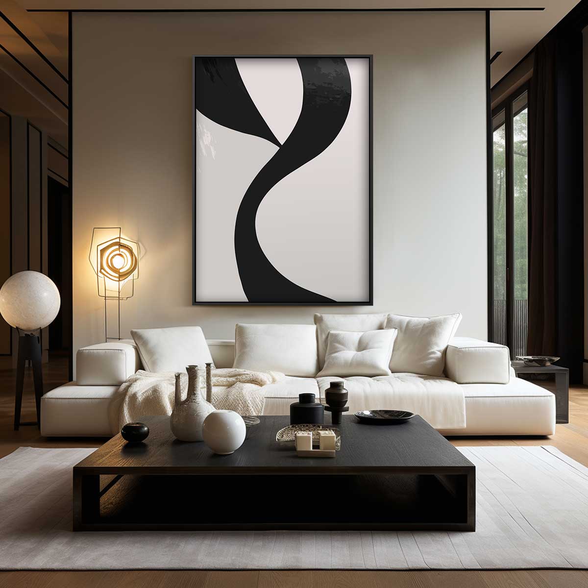 Elegant Contrast Kunstwerk-canvas-dibond-plexiglas-wanddecoratie-WallArtistic