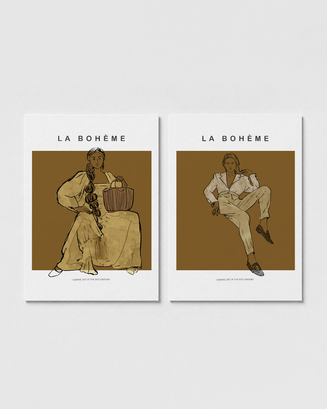 Vrouwelijke elegantie Posterset