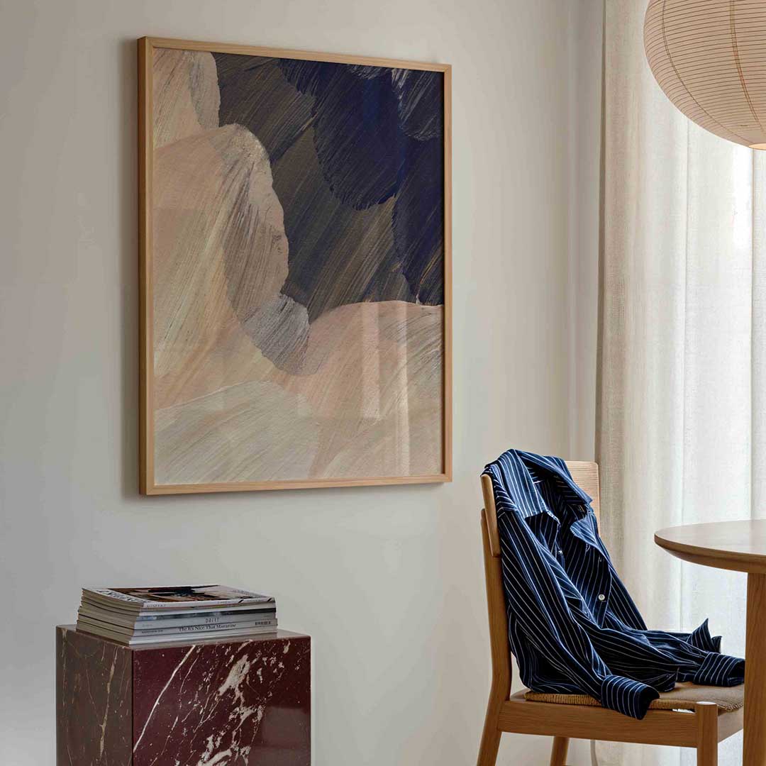 Abstracte penseelstreken Poster