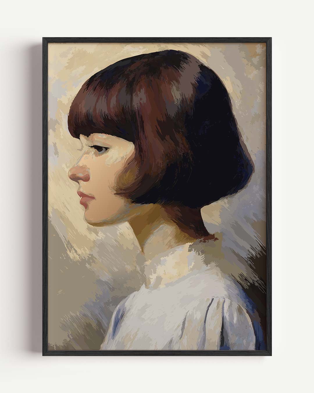 Vintage Vrouwelijk Portret Poster-WallArtistic