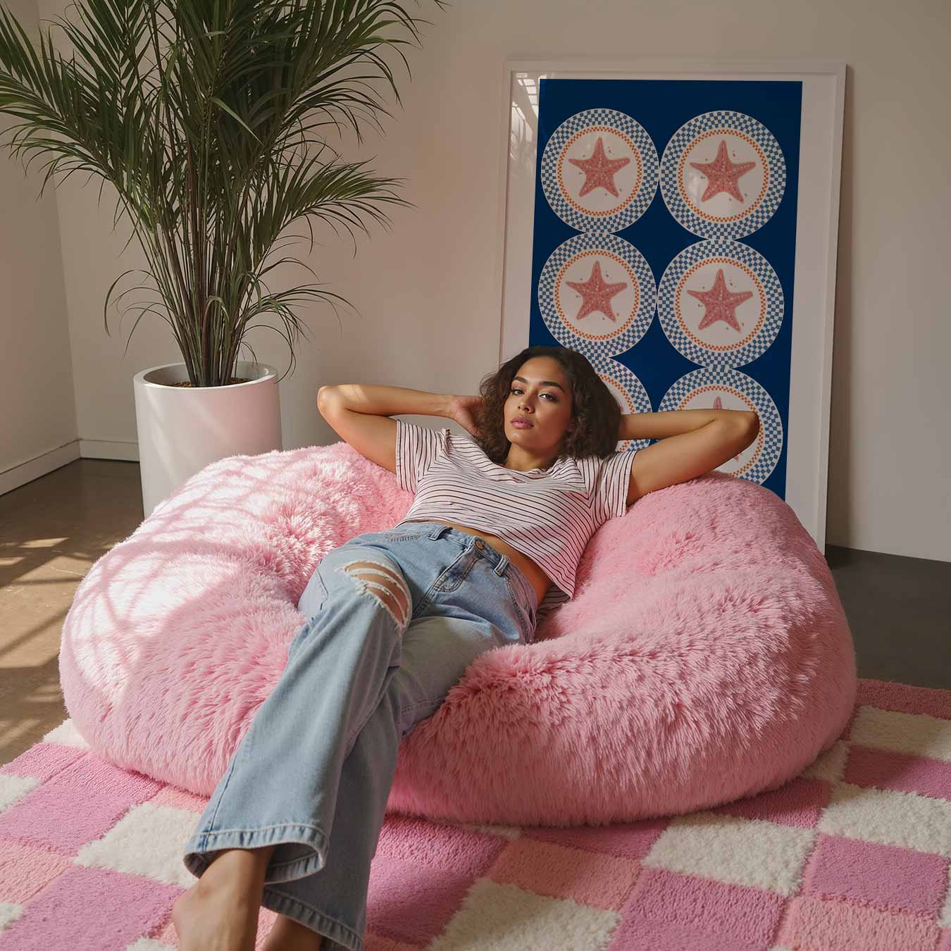 Zeesterren Patroon Poster-WallArtistic