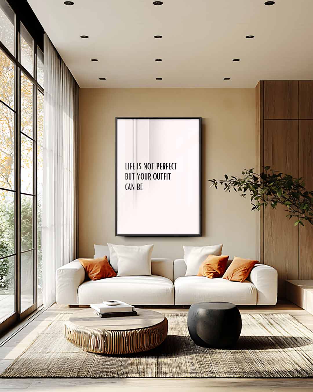 Inspirerende Outfit Quote Poster Kunstwerk-canvas-dibond-plexiglas-wanddecoratie-WallArtistic