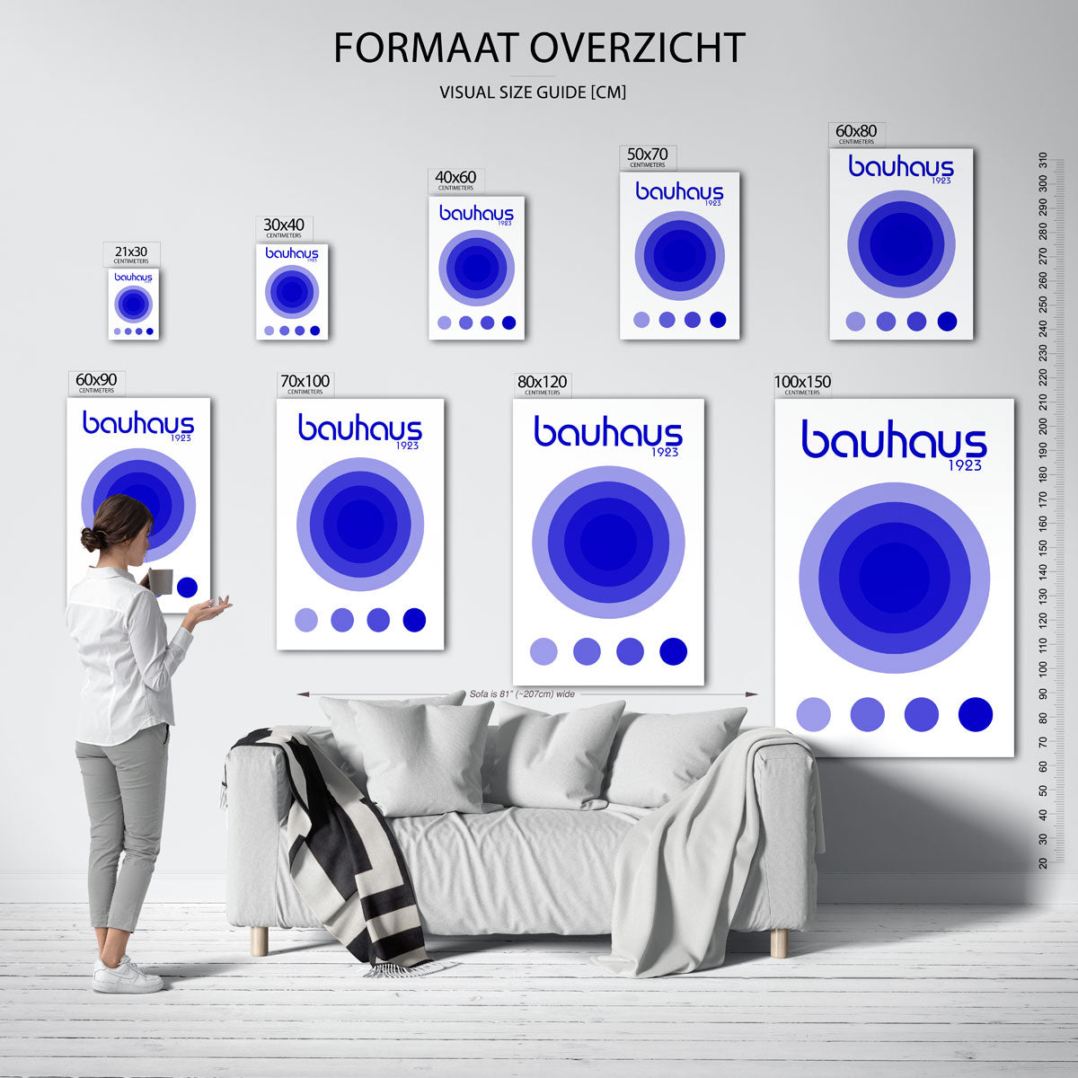 Cirkelvormen en lijnen Poster