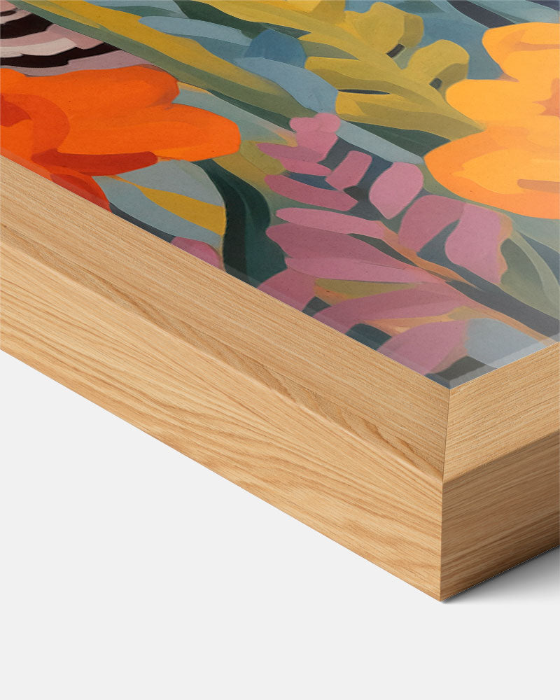 Bloemenpracht met Vrouw en Katten Poster-WallArtistic