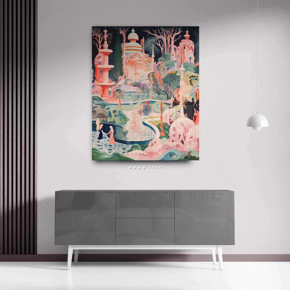 Droomachtig Fantasielandschap Kunstwerk-canvas-dibond-plexiglas-wanddecoratie-WallArtistic