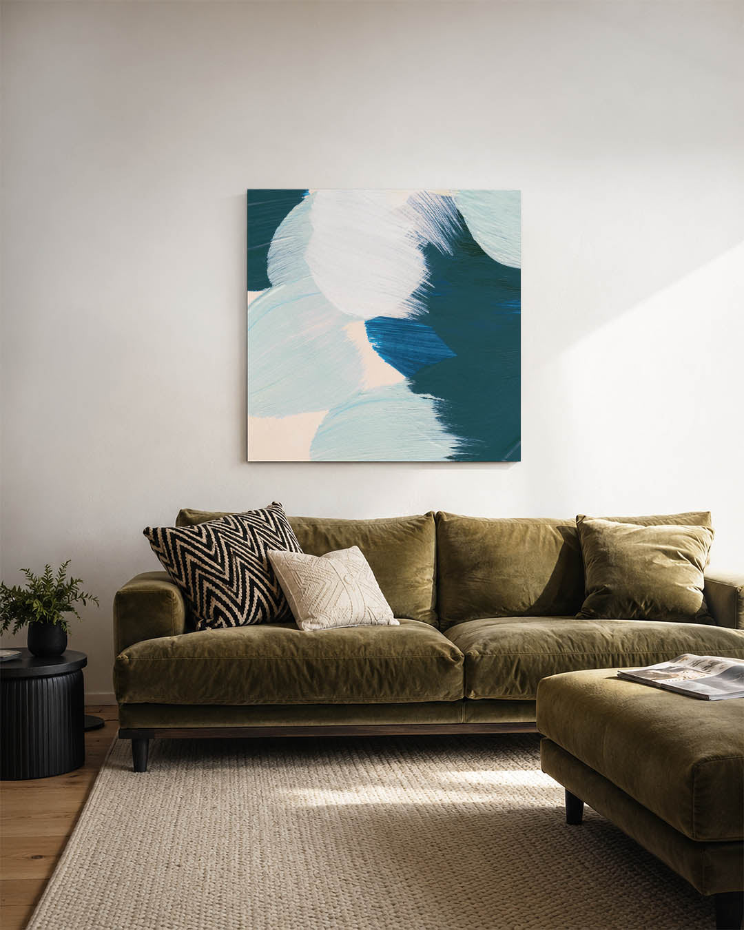 Dynamische kleurencompositie Kunstwerk