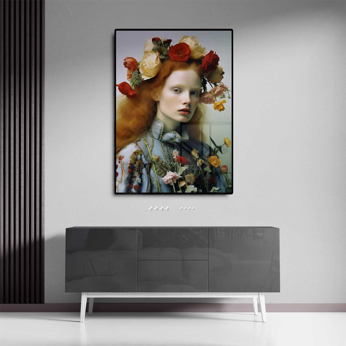 Bloemenpracht in Portret Kunstwerk-canvas-dibond-plexiglas-wanddecoratie-WallArtistic
