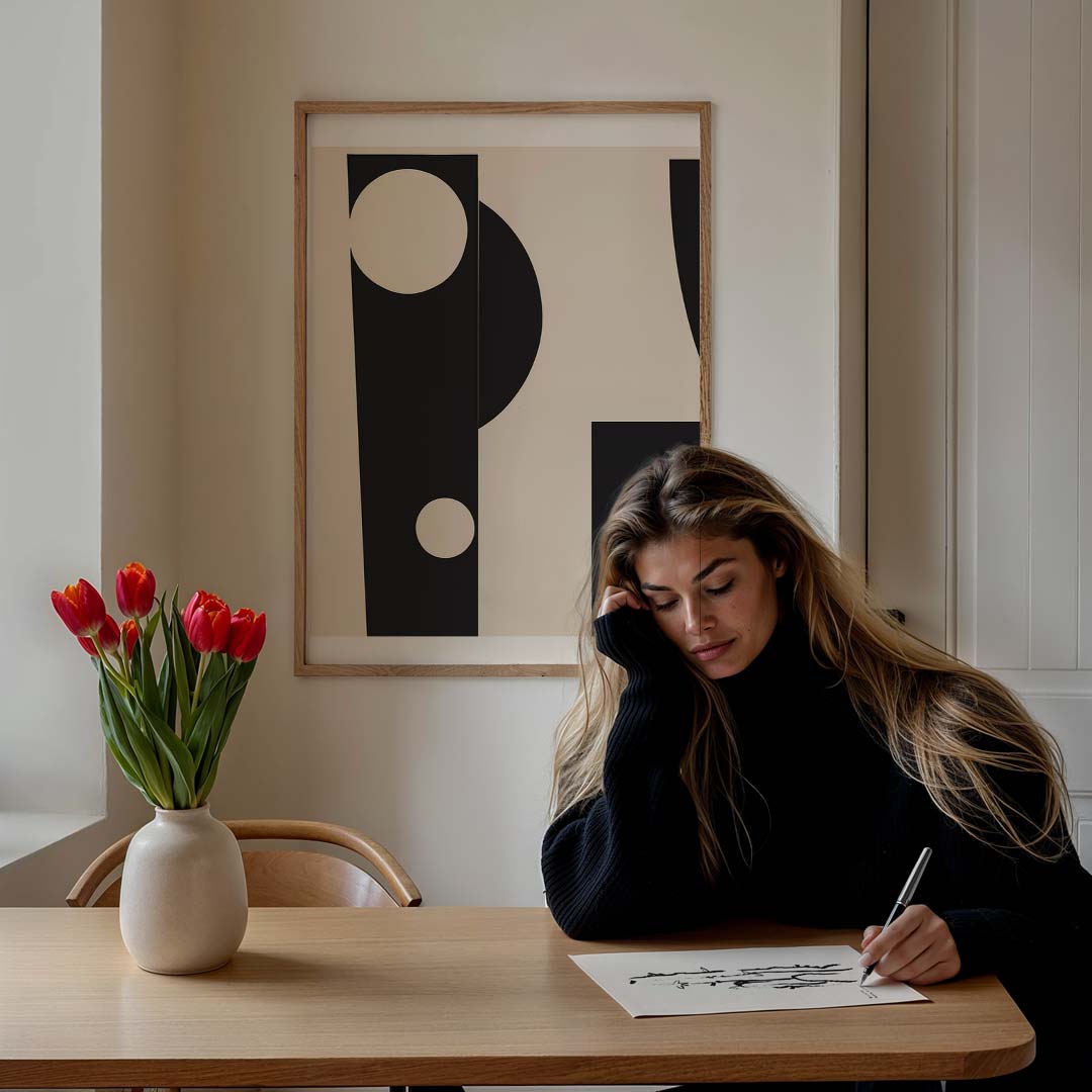 Moderne Abstracte Cirkel Poster-WallArtistic