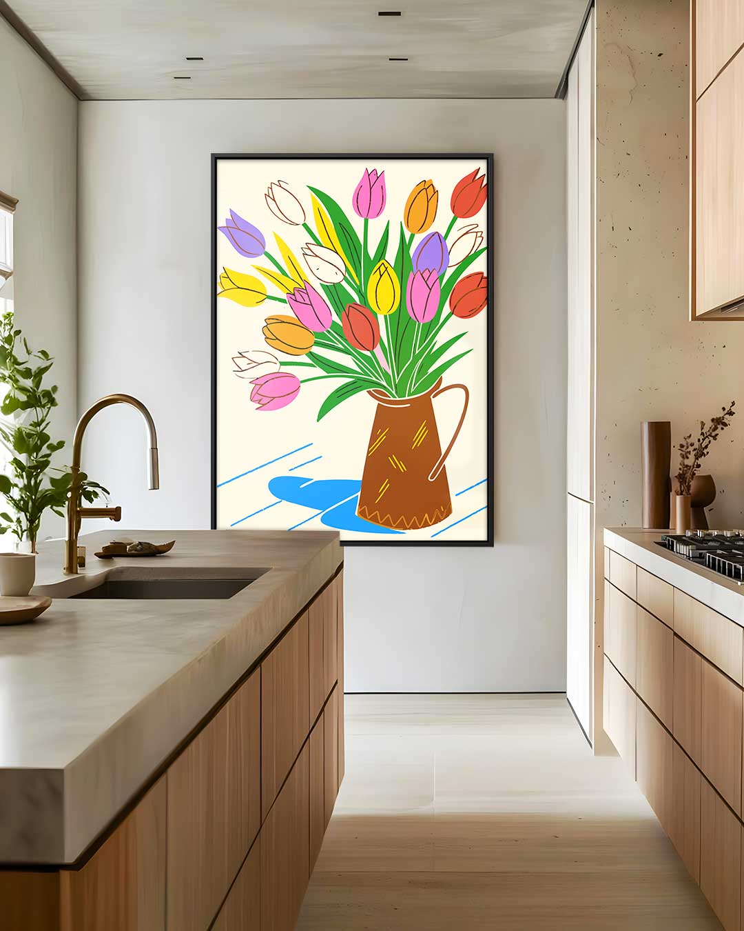 Bloemenpracht in de Eenvoud Kunstwerk-canvas-dibond-plexiglas-wanddecoratie-WallArtistic