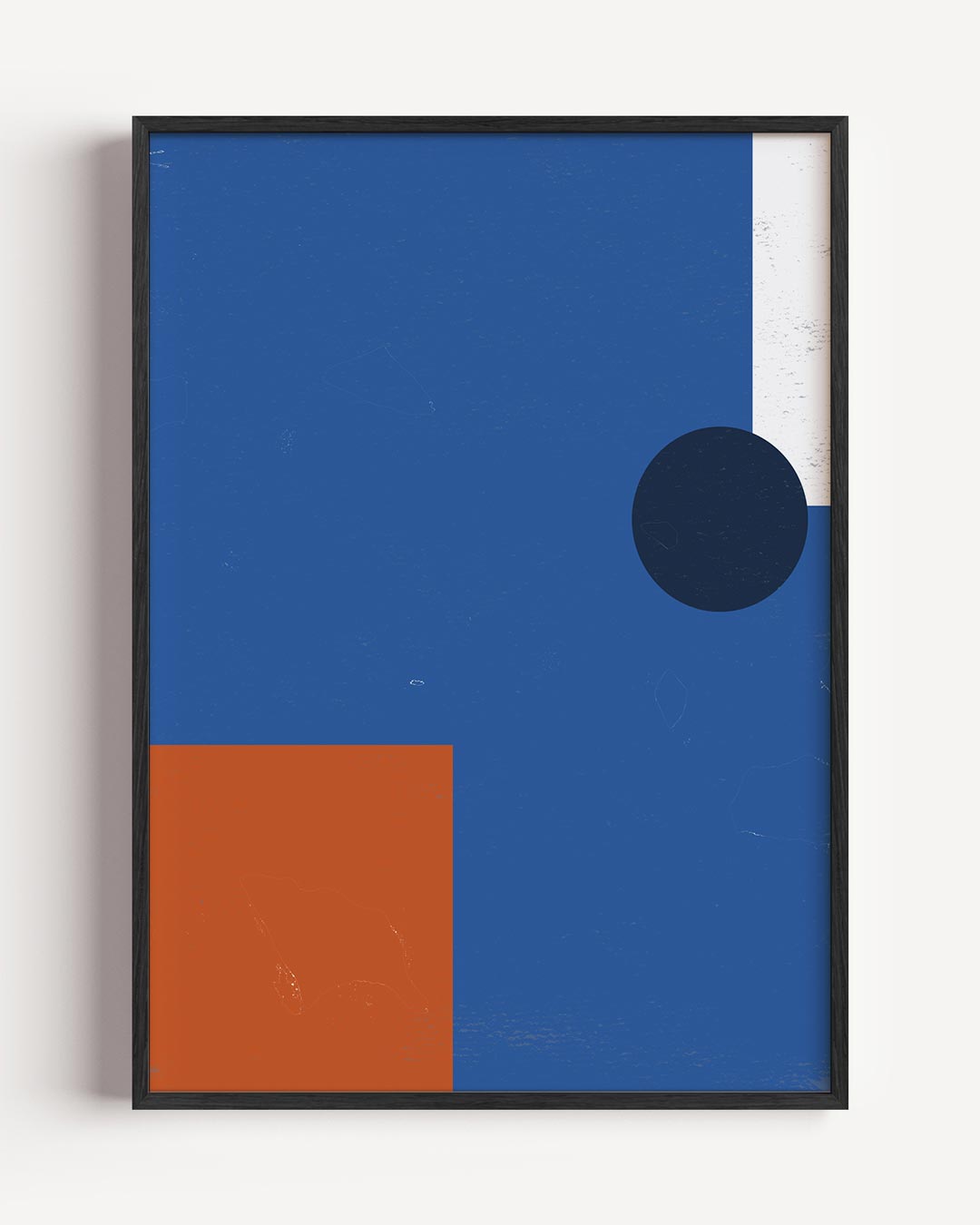 Moderne Abstracte Blauw-Oranje Poster-WallArtistic