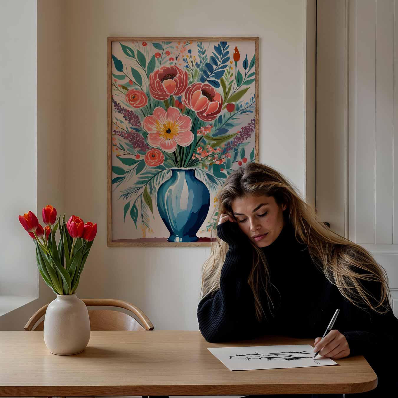 Bloemenpracht in Vaas Poster