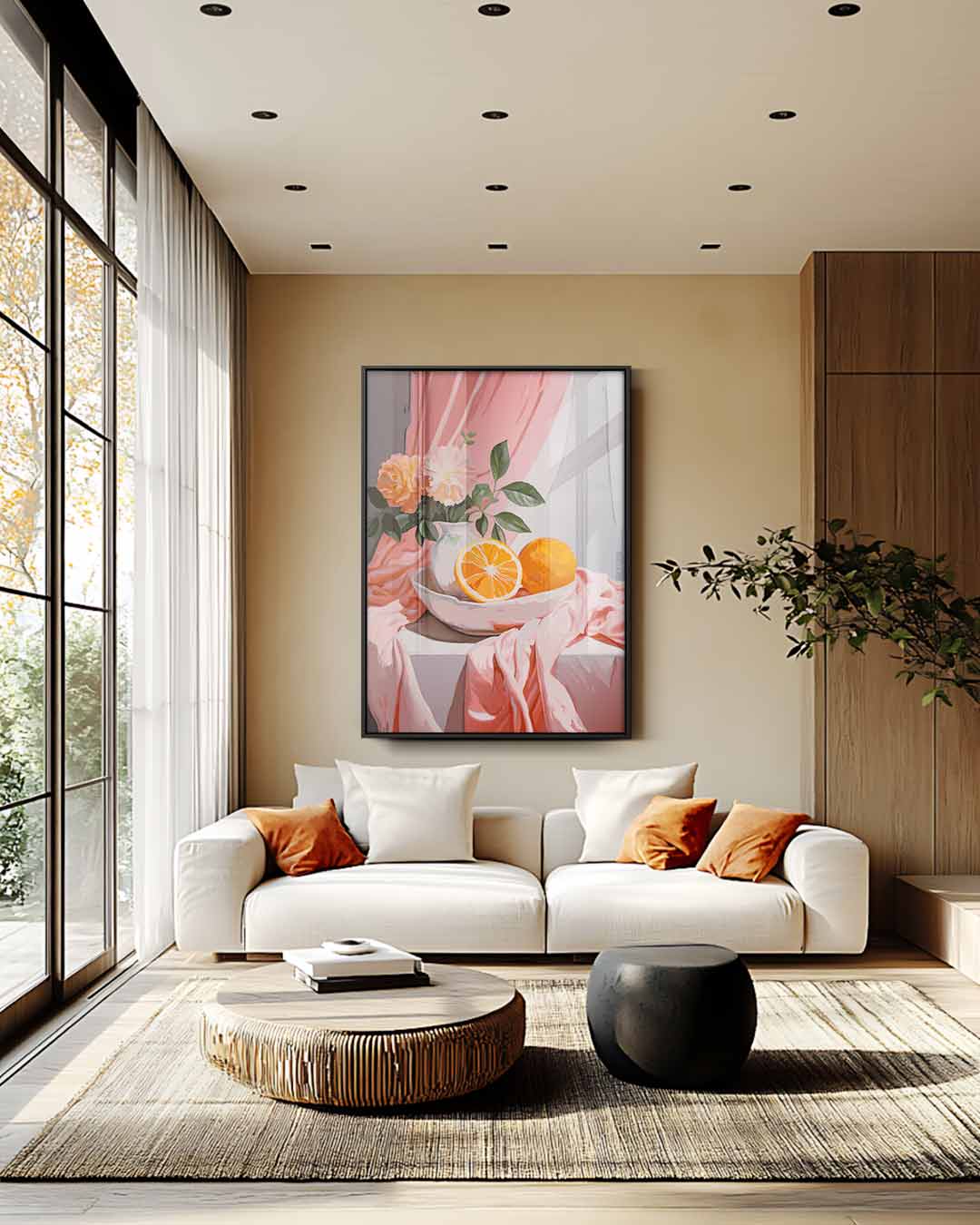 Sfeervolle Stilleven Met Citrus Kunstwerk-canvas-dibond-plexiglas-wanddecoratie-WallArtistic