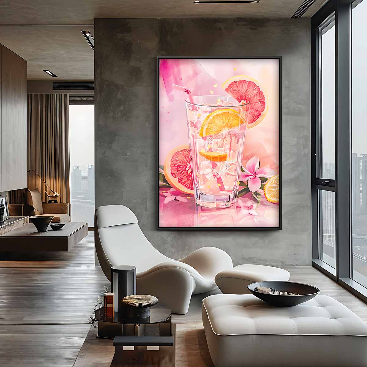 Verfrissende Citrusglans Kunstwerk-canvas-dibond-plexiglas-wanddecoratie-WallArtistic
