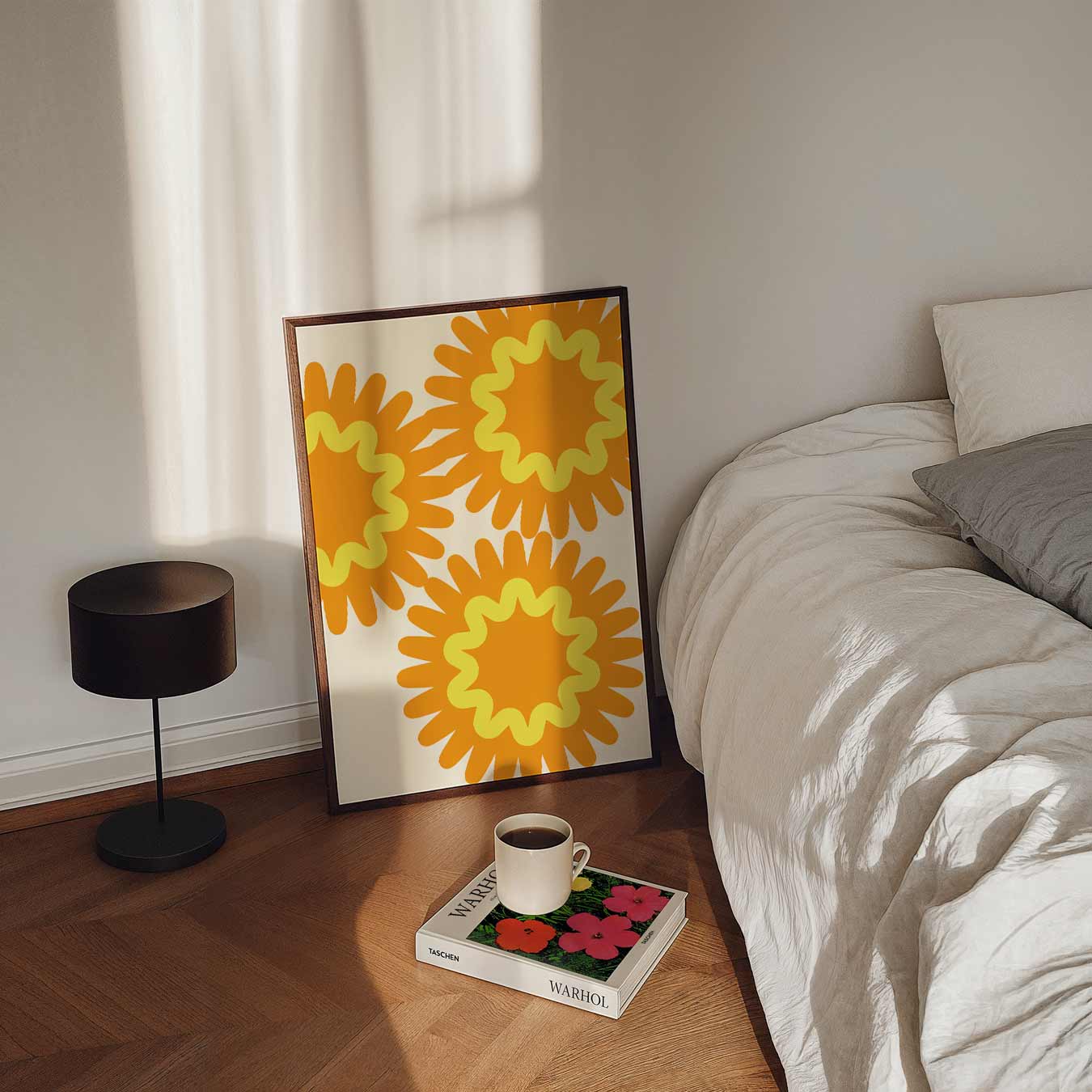 Zonnestraal Bloemen Poster-WallArtistic