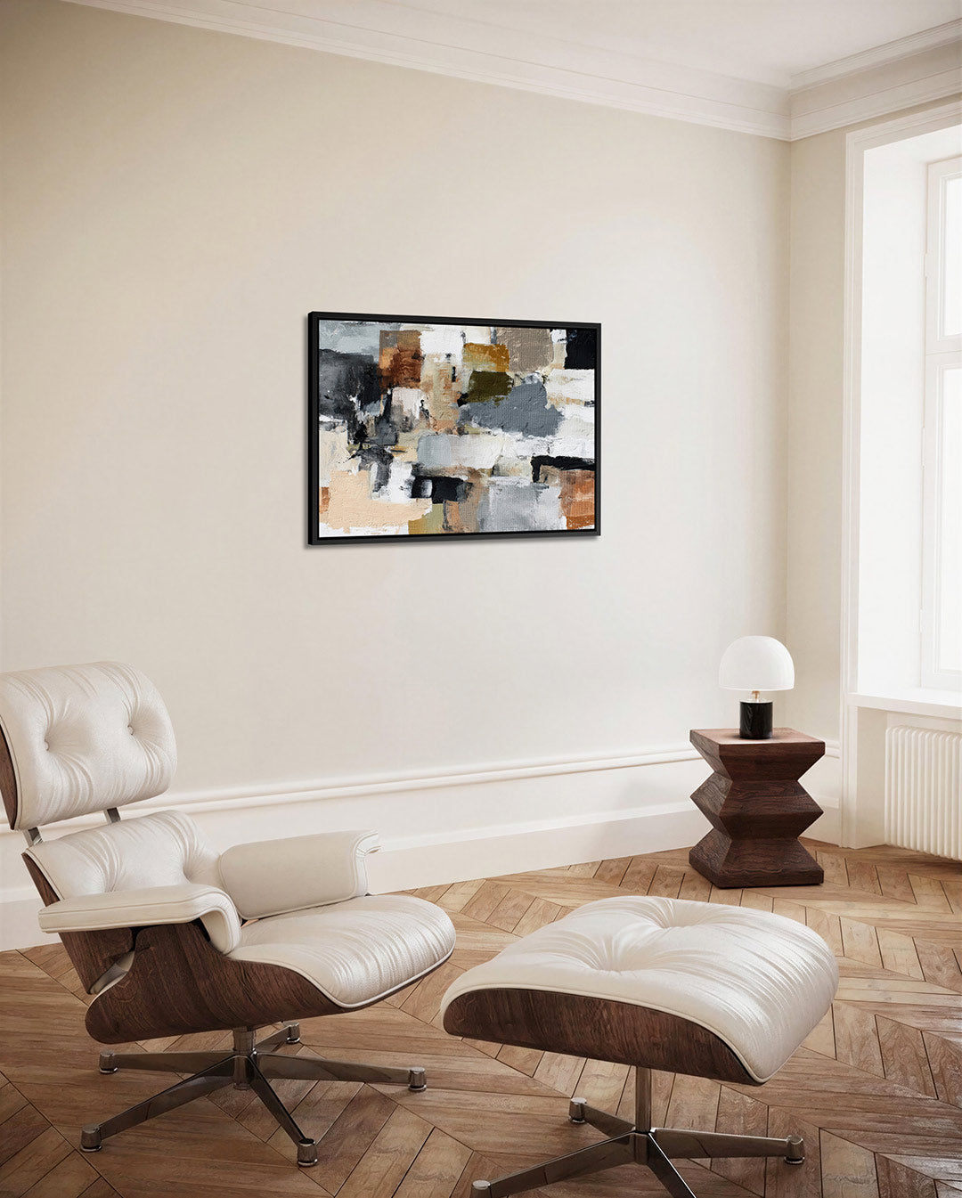 Dynamische kleurencompositie Kunstwerk