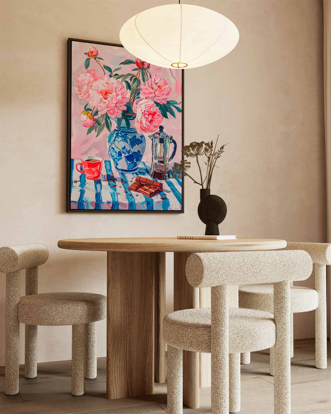 Bloeiende Pioenen in Stilleven Kunstwerk-canvas-dibond-plexiglas-wanddecoratie-WallArtistic