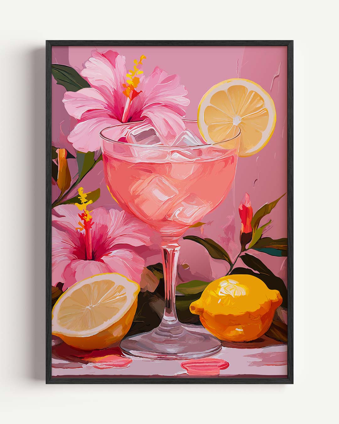Roze Sommer Sips Poster-WallArtistic
