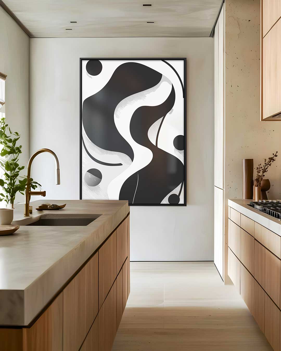 Modern Abstracte Vormen Kunstwerk-canvas-dibond-plexiglas-wanddecoratie-WallArtistic