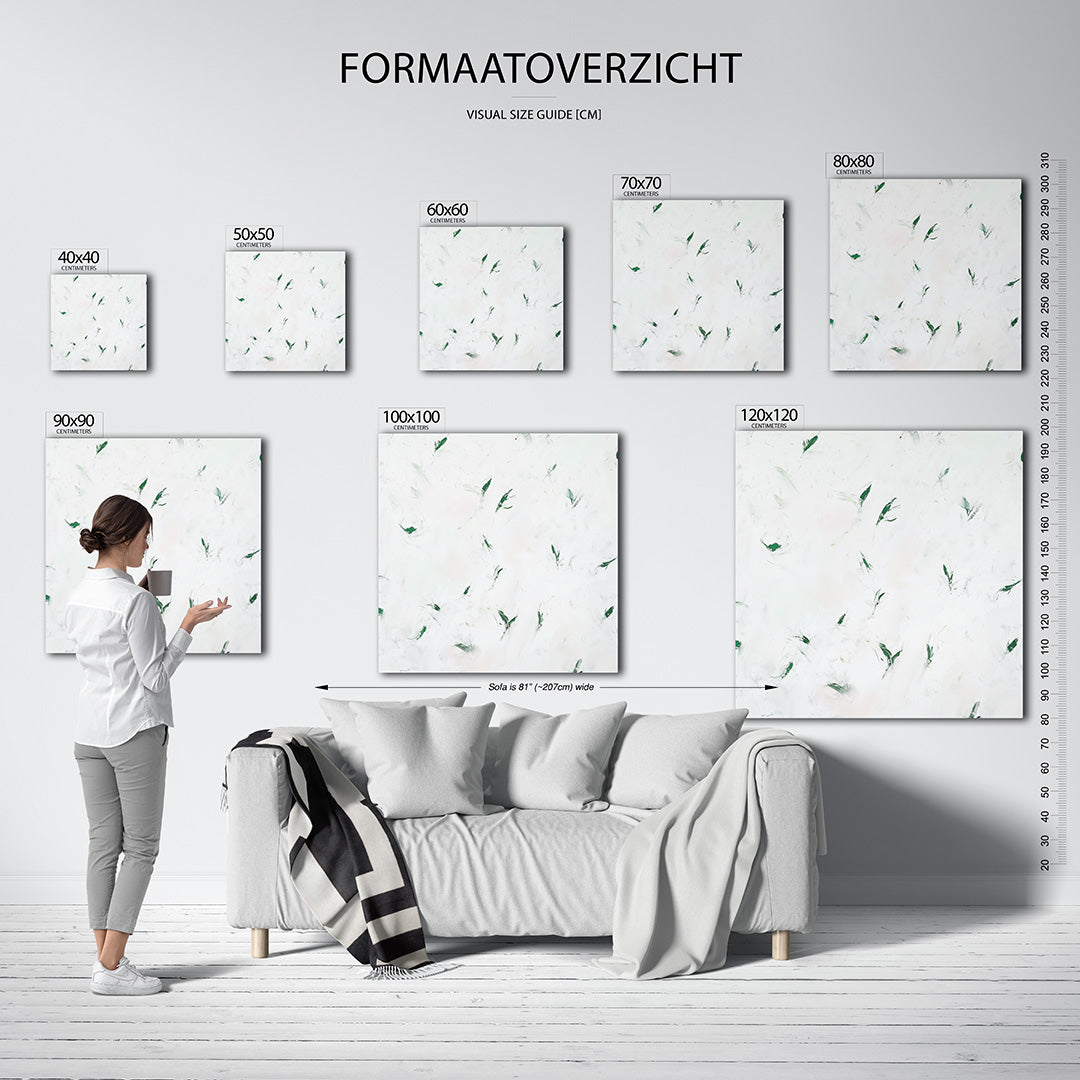 Subtiele groene accenten Kunstwerk