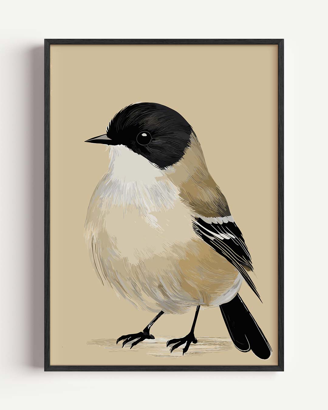 Schattige Vogel Illustratie Poster-WallArtistic
