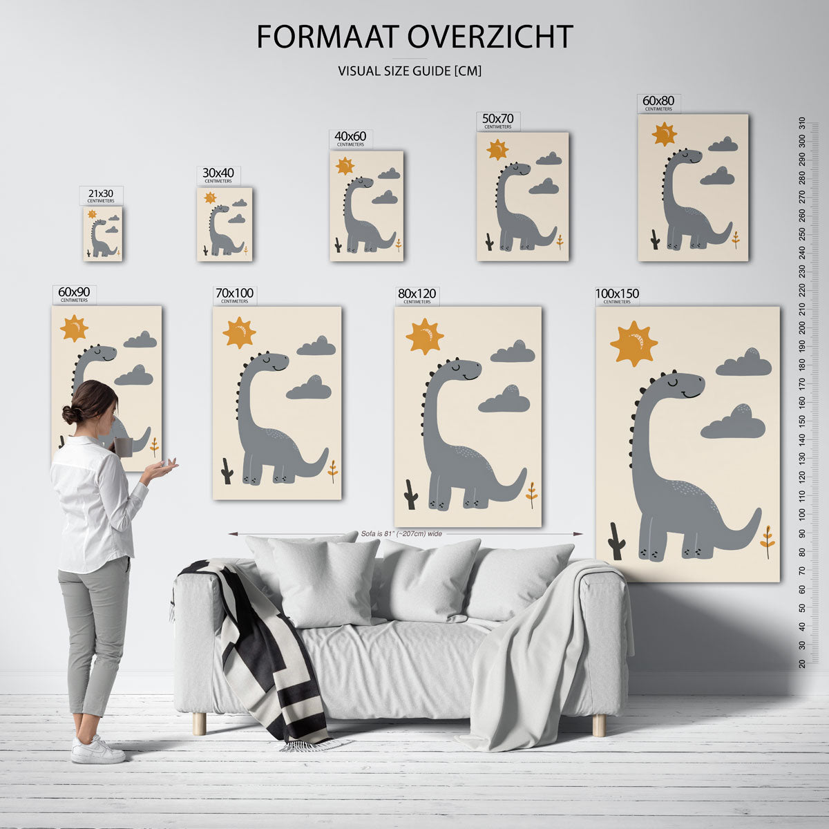 Dinosaurus en zon Poster