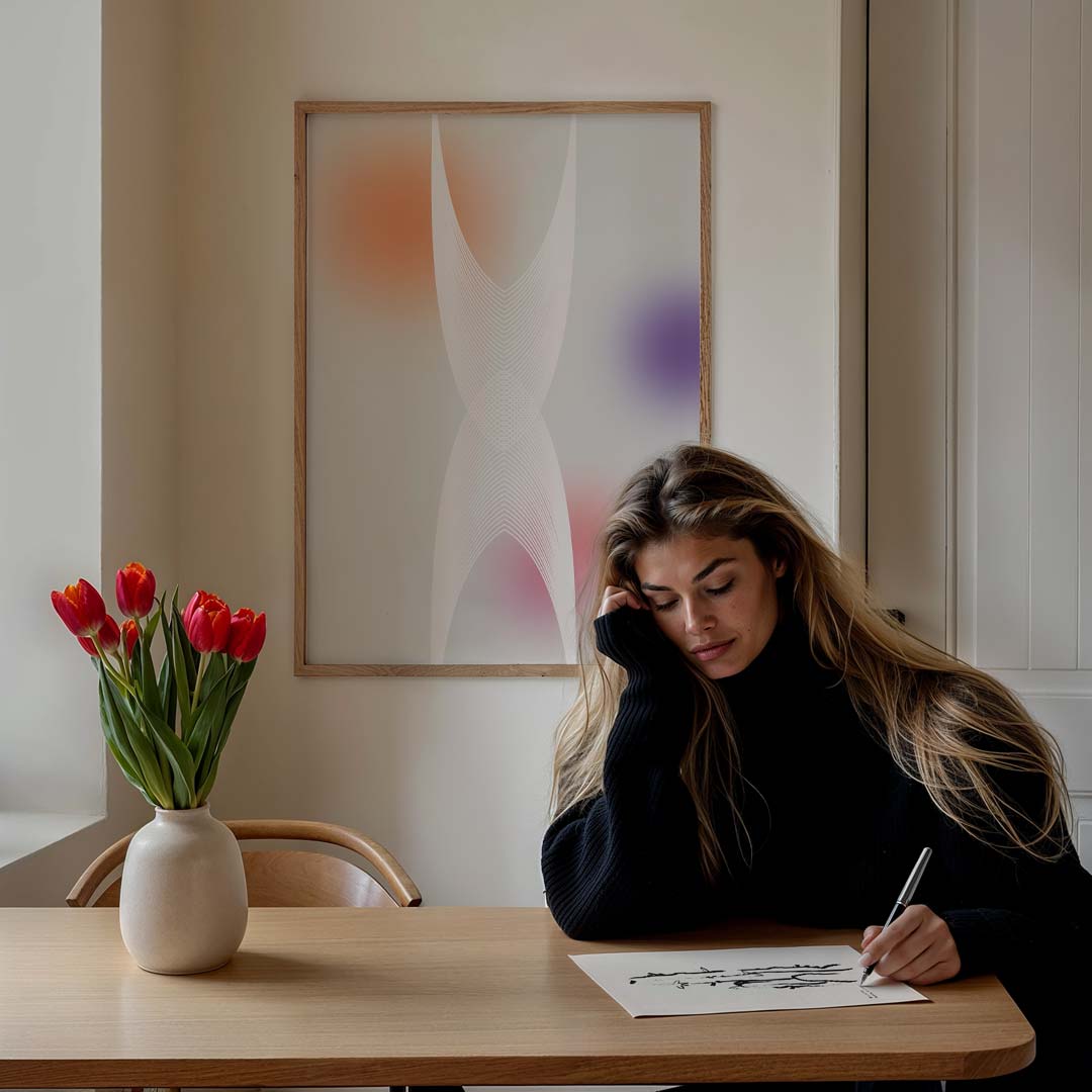 Abstracte Kleurenexplosie Poster-WallArtistic