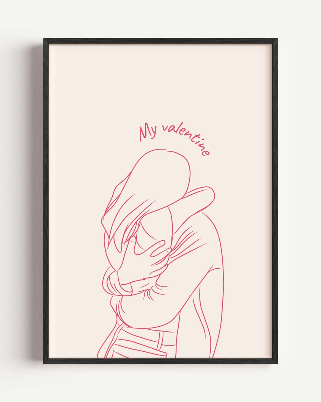 Romantische Knuffel Illustratie Poster