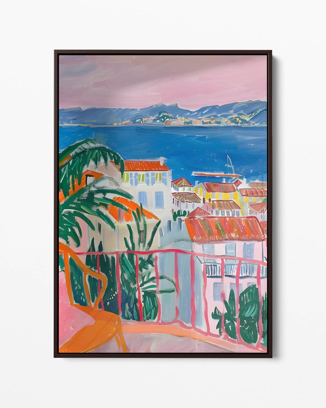 Uitzicht op de Middellandse Zee Kunstwerk-canvas-dibond-plexiglas-wanddecoratie-WallArtistic