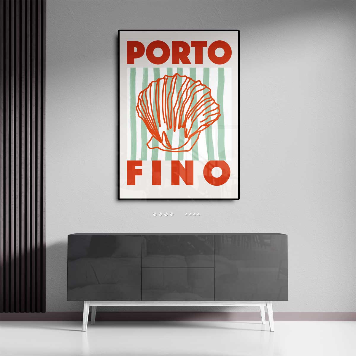 Portofino Zee Schelp Kunstwerk-canvas-dibond-plexiglas-wanddecoratie-WallArtistic
