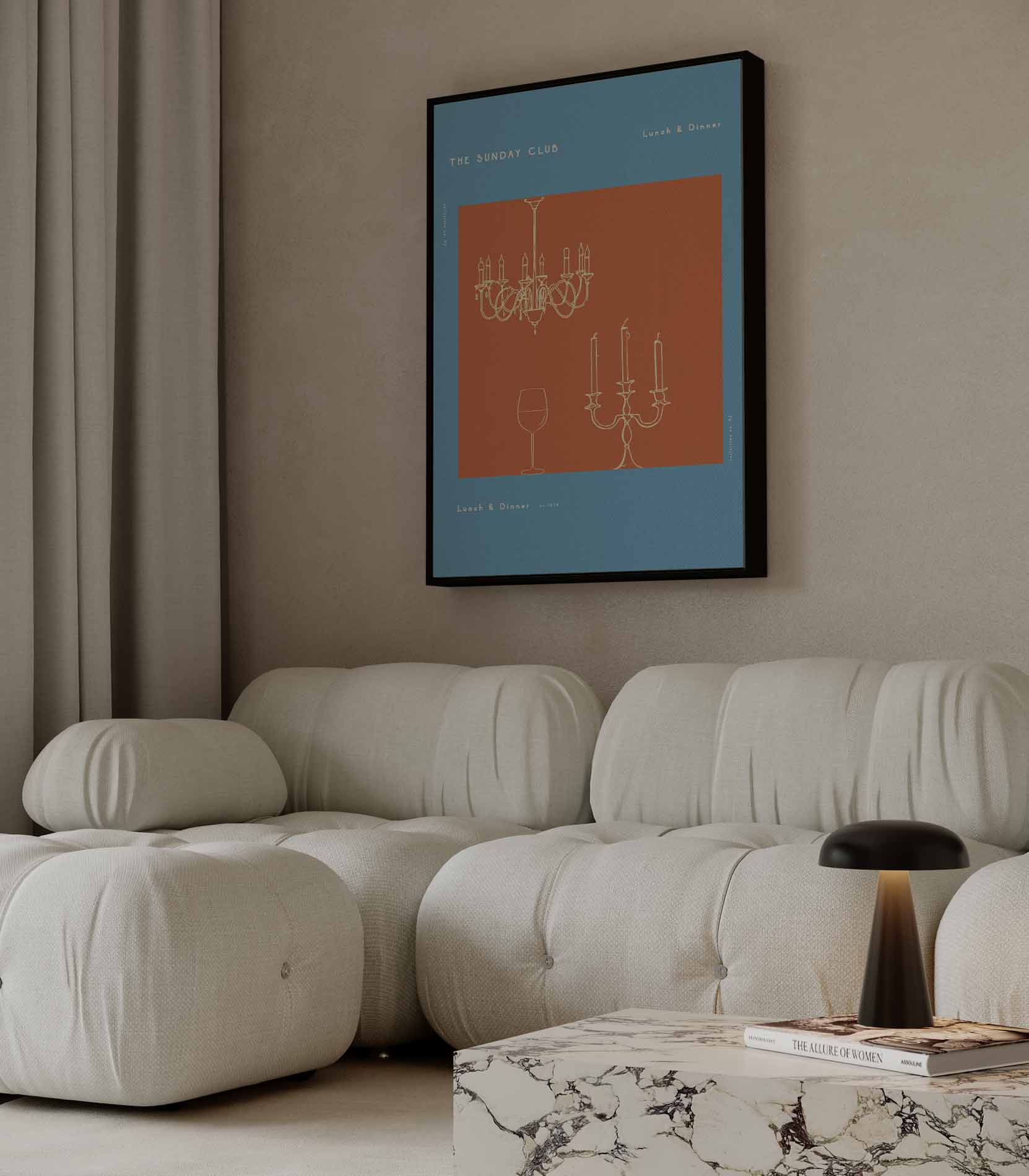 The Sunday Club Wanddecoratie Kunstwerk-canvas-dibond-plexiglas-wanddecoratie-WallArtistic
