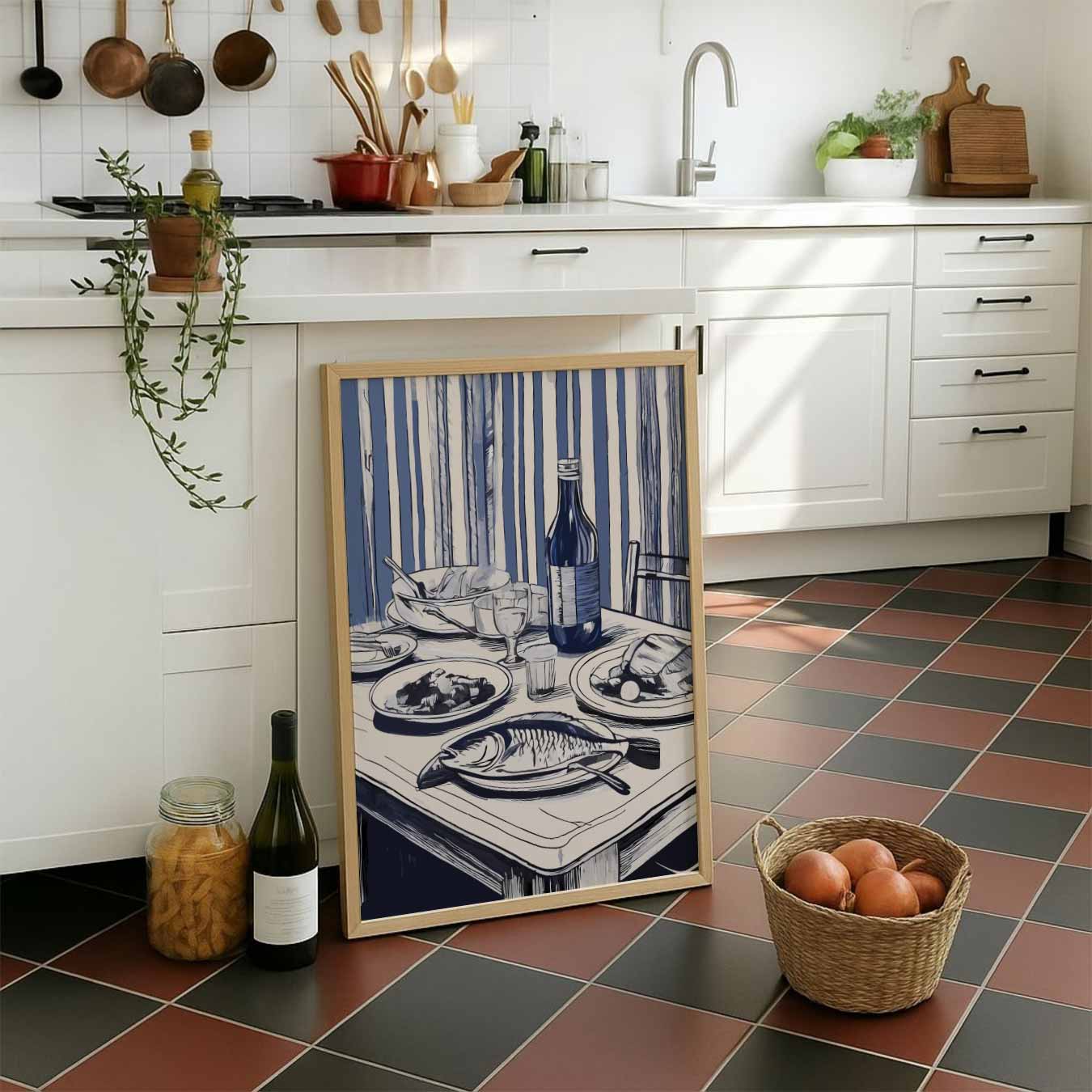 Stijlvolle Keukentafel Poster