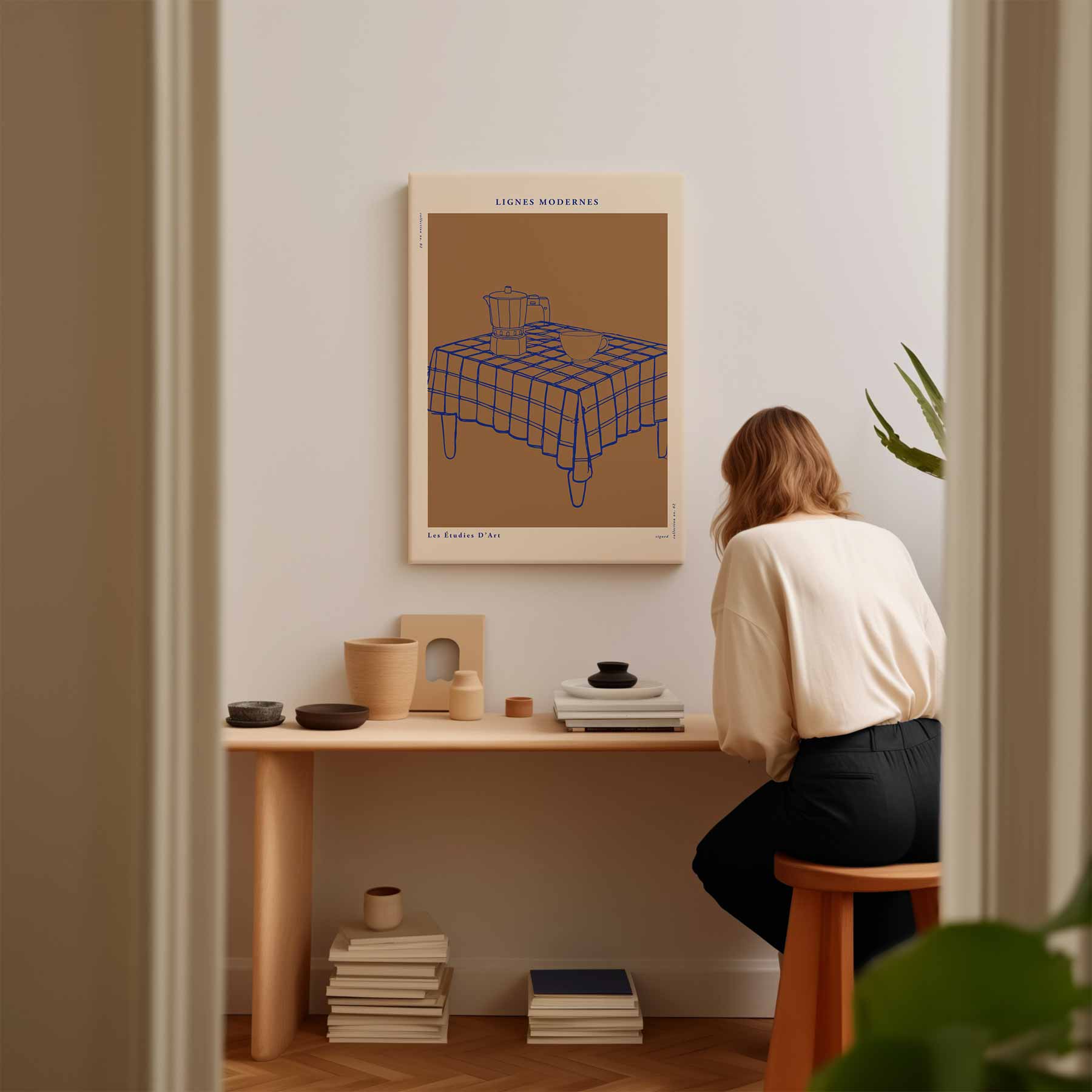 Moderne Lijnen Stilleven Kunstwerk-canvas-dibond-plexiglas-wanddecoratie-WallArtistic
