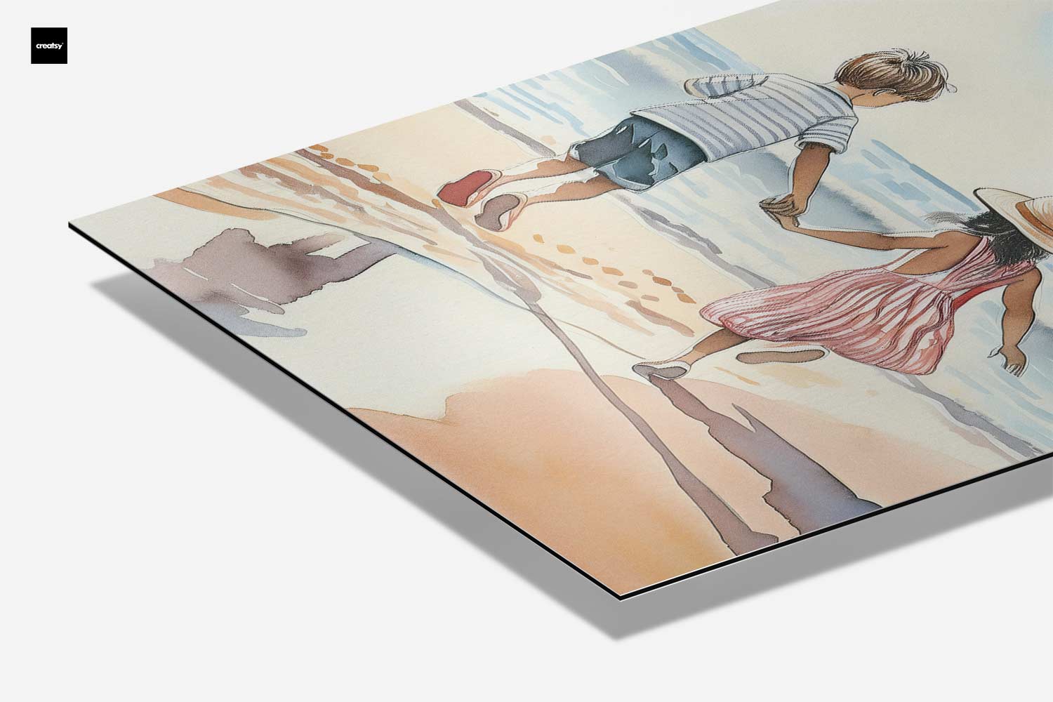 Vrolijke Stranddag Kunstwerk-canvas-dibond-plexiglas-wanddecoratie-WallArtistic