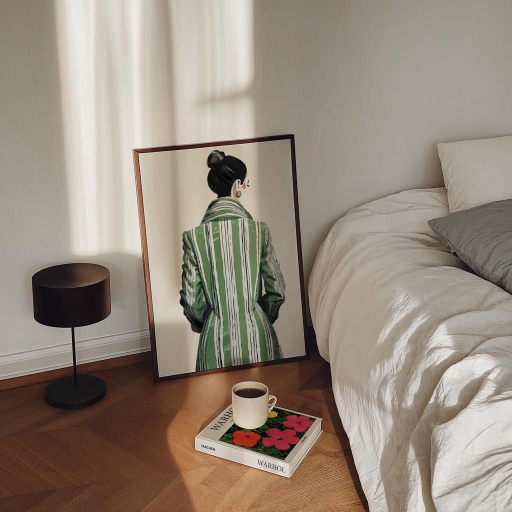 Elegante Gestreepte Modeposter