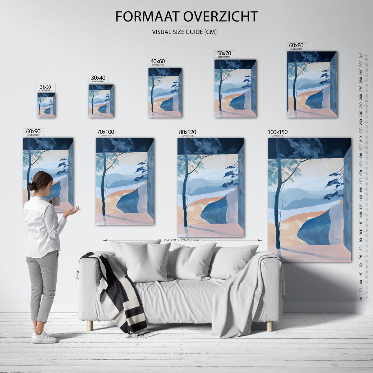 Landschap met bomen Poster